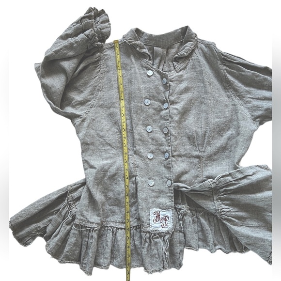 Magnolia Pearl Linen Love Jacket Cardigan Lagenlook Boho Cottagecore Made in USA - Picture 15 of 16